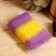 Knitted washcloth "Brike. Strip", mixing color, 18x12x4.5cm, foam