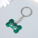 Metal keychain, enamel "Bone with paws" mix 4x3 cm