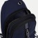 Male sling bag from textiles, headphone opening, blue color