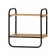 OSAKA suspension shelf, in a bathroom, with a bar for a towel, black