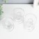 Glass "Kremanka" transparent set 3 pcs h- 8.5, 11.4, 14x8.5x8.5 cm