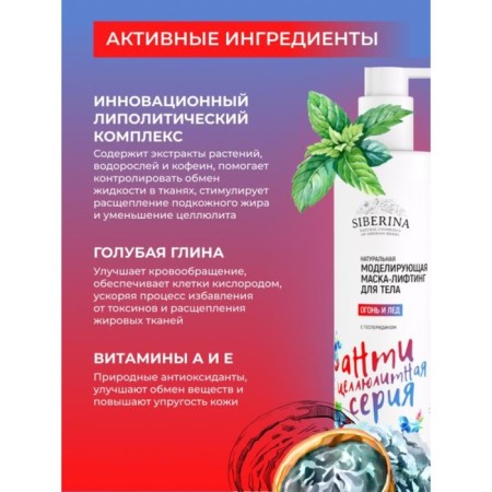 Mask body lifting "Fire and ice", modeling, 200 ml-3