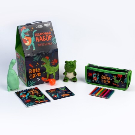 Gift set with a soft toy "dinosaur", 7 items-2
