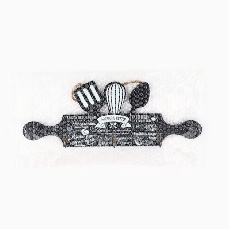 Hooks for the kitchen "Kitchen Rules", black color, 29.8 x 11 cm-4