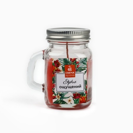 Aromatic candle of "bright sensations", 8.5 x 7.2 cm.-2