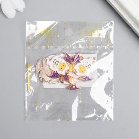 Decor for creativity metal, enamel "Cat Prison", 2.5 × 2.8 cm-2