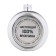 Flaw for alcohol "100% man", stainless steel, round, gift, 150 ml