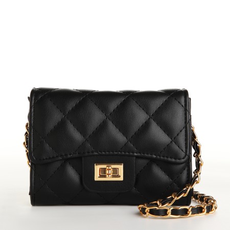 Women's bag, Messenger on Magnet, Black Color