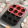 Baking uniform “Puding”, 35 × 27 × 3 cm, 12 cells, anti -stick coating, black color