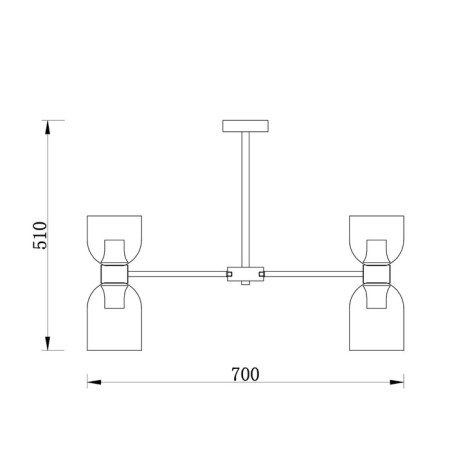 Suspended lamp Freya Fr5203PL-10CH1 SAVIA, 700x700x510 mm, E27, 10x60W, chromium color-5