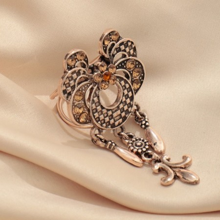 Ring for the scarf "lily graph", the color of gold in black gold-5