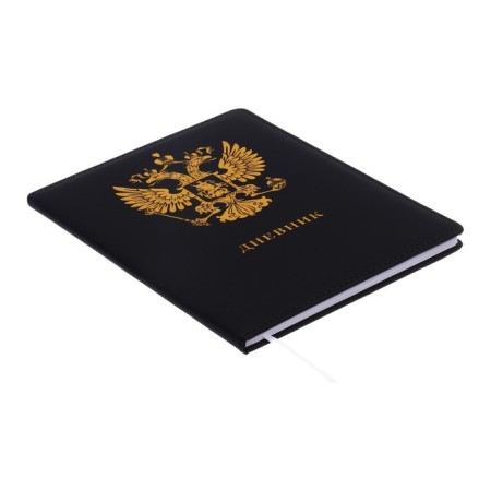 Universal diary for grades 1-11, solid cover, artificial leather, foil, lies, tinted block, 48 sheets-1