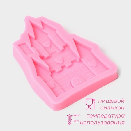 Mold Dolyana "Fairy Tale", silicone 11 × 7.5 × 1.3 cm, pink color-1
