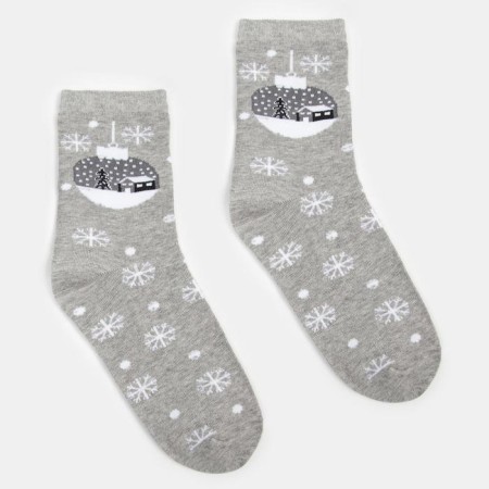 Set of women's socks (3 pairs) minku color gray, size 38-39-1