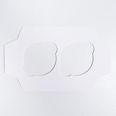 Capcake box, confectionery packaging, 2 cells "Love", 16 x 8 x 10 cm-5