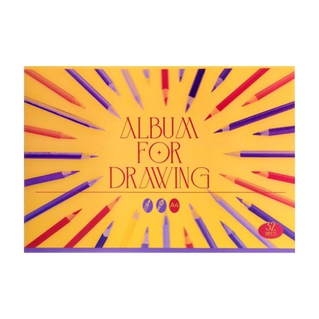 Album for drawing A4, 32 sheets on the BG Bright Art paper clip, covered cardboard, block 100 g/m2, mix-3