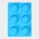 The form for baking the share "Sweets. RIB circle ”, silicone, 25.5 × 17.5 × 3 cm, 6 cells (D = 7 cm), blue color