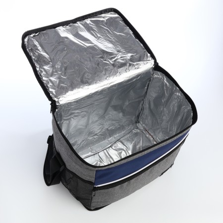 Bag-Termo two-flowers 15l, 30*20*25, departure for Meln, n/karm, side mesh, reg, gray/blue-2