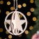 Wooden toy on the Christmas tree "Star", ball, diameter 8 cm