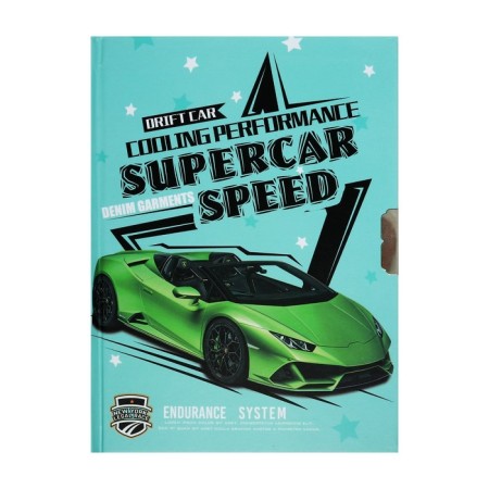 Notebook in a gift box, on a lock, A6, 50 sheets, a line, with a pen, "car", mix-1