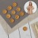Wood patch "Hand Made with Love", 2 punctures, d = 18 mm, yellow color