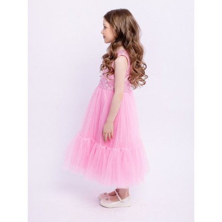 Dress for girl "Alice", height 134 cm, light pink color-2