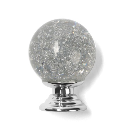 Handle button Cappio PK106, D = 25 mm, plastic, color chromium-3