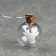 Garland “thread” 1.6 m with nozzles “Balls with a deer”, IP20, silver thread, 15 LED, glow of multi, Aah2