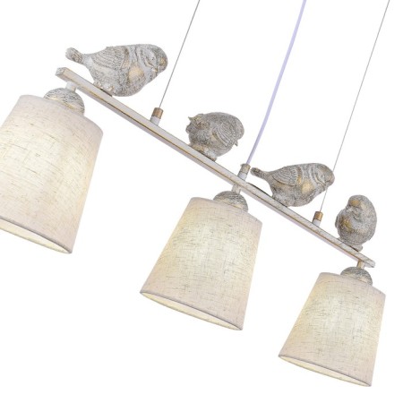 Suspended EVOLUCE lamp. Sle1155-503-03. Lavinia. 3x40 watts, E27, 70x14x26 cm, white color-5