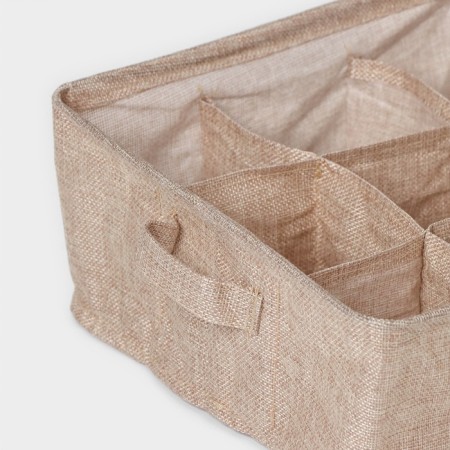 Organizer for linen 9 cells of the share My Basket, 28 × 28 × 12 cm, beige color-2
