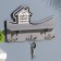 Key with a shelf "Happiness lives here" gray color, 28x23x7.5 cm