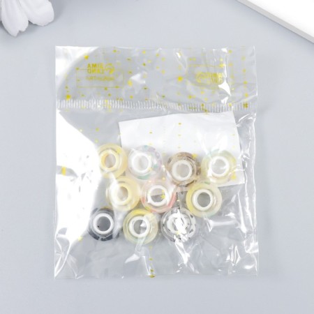 Busina for creativity plastic "Lill - Assorted" MIX 1.3x1.3x0.8 cm-3