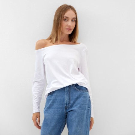 Jumper (Longsliv) on one shoulder female minku: Basic line color white, rr 44-2