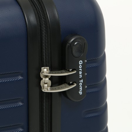 Small suitcase 18 "on lightning, code castle, 4 wheels, blue color-3