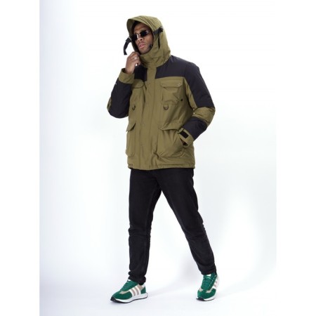 Ski jacket men's, size 52, khaki color-21