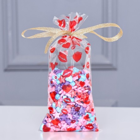 Package Packy BOPP, "Kiss" 9*19 cm set 50 pcs