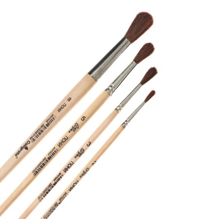 Set of brushes ponies 4 pieces, calligrata No. 1 (round No.: 2.3.5,8) handle wood, package