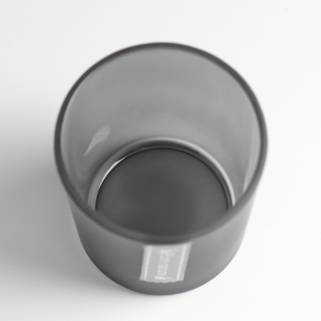 Bank for candles glass "Pure Nature" 220 ml gray, matte, translucent 7x7x8.4 cm-2
