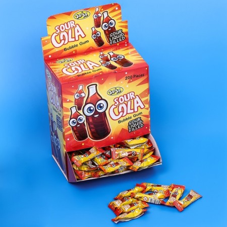 Chewing gum "Sour Cola" with a liquid center, box display, 5 g-1