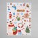 New Year sticker interior color "white bears" 30x40 cm