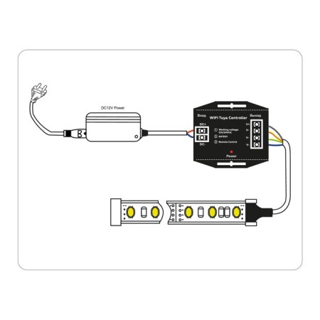 Ambrella Wifi Tuya Controller for RGB LED ribbons with a remote control 2.4G 288W/ 24V 576W GS111551-3