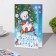Postcard "Happy New Year!" Glitter, Congrev, Snowman, 12.5x19.5 cm
