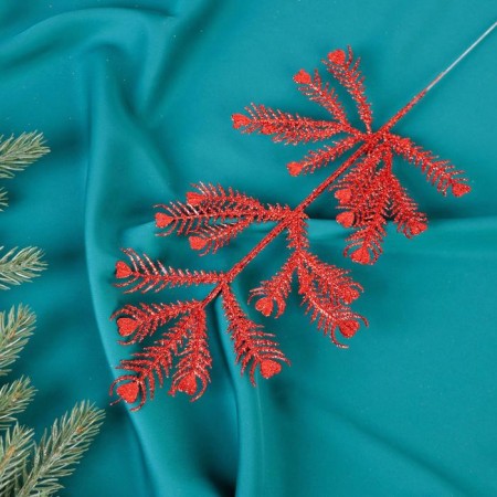 Decor shine "Heart leaves" 30 cm, mix