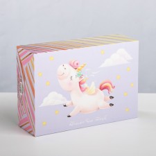 Gift folding box, packaging, “unicorn”, 16 x 23 x 7.5 cm