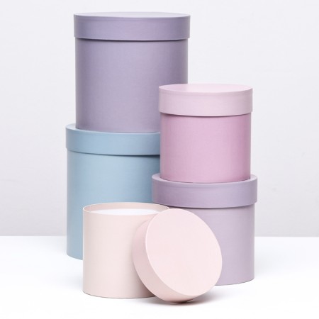 A set of round boxes No. 87, 5 in 1 "Mlanie" 23 x 23 - 13.5 x 13.5 x 13.5 cm-1