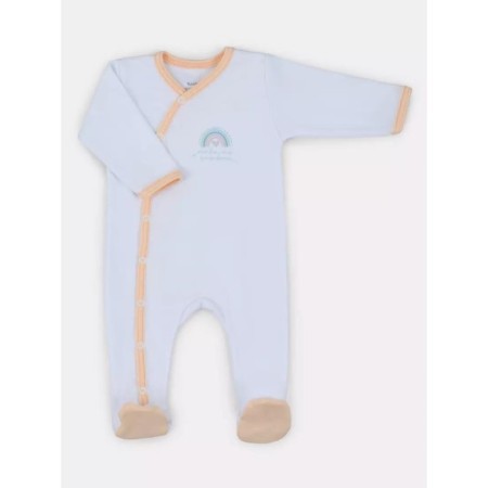 Children's jumpsuit on Rant Rainbow buttons, height 68 cm, peach color-3
