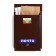 Mail box with a lock, vertical, "mail", brown