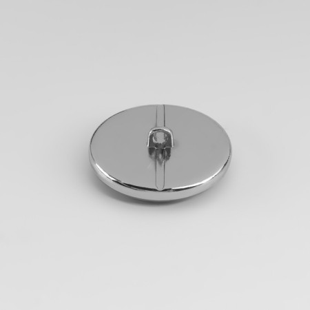 Metal button on the ripples, decorative, d = 25 mm, white/black/silver color-1