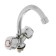 Accoona A4677 kitchen mixer, two -wound, with a nut, silumin, chrome