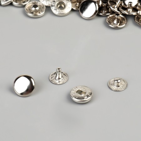 Installation button, alpha (S-shaped), iron, d = 10 mm, silver color-1